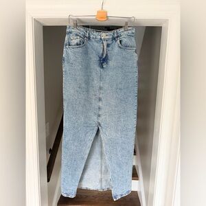 ASOS Stylish Middle Slit Denim Skirt